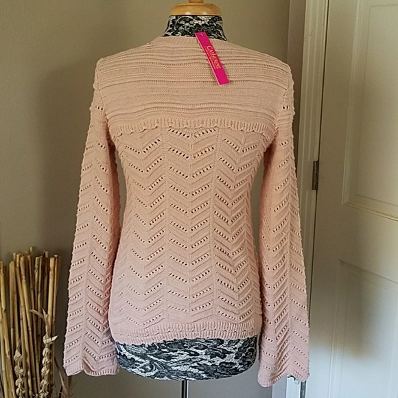 Catherine Malandrino pink eyelet sweater, size S - Picture 3 of 3